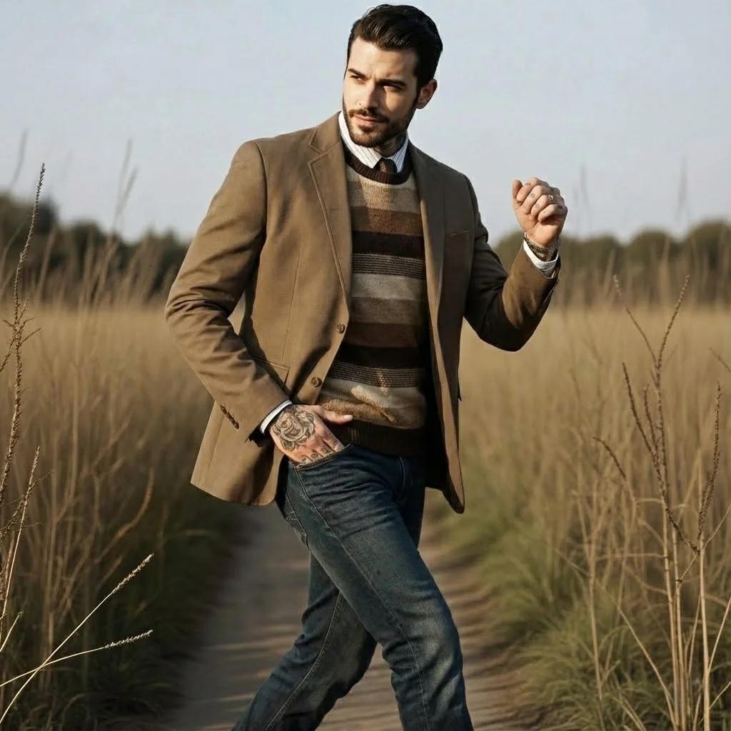 Veste à simple boutonnage pour homme