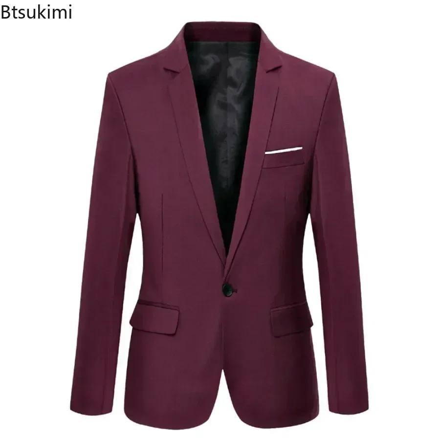 Nouveaux hommes mince élégant Blazer costume vestes bureau d'affaires formel