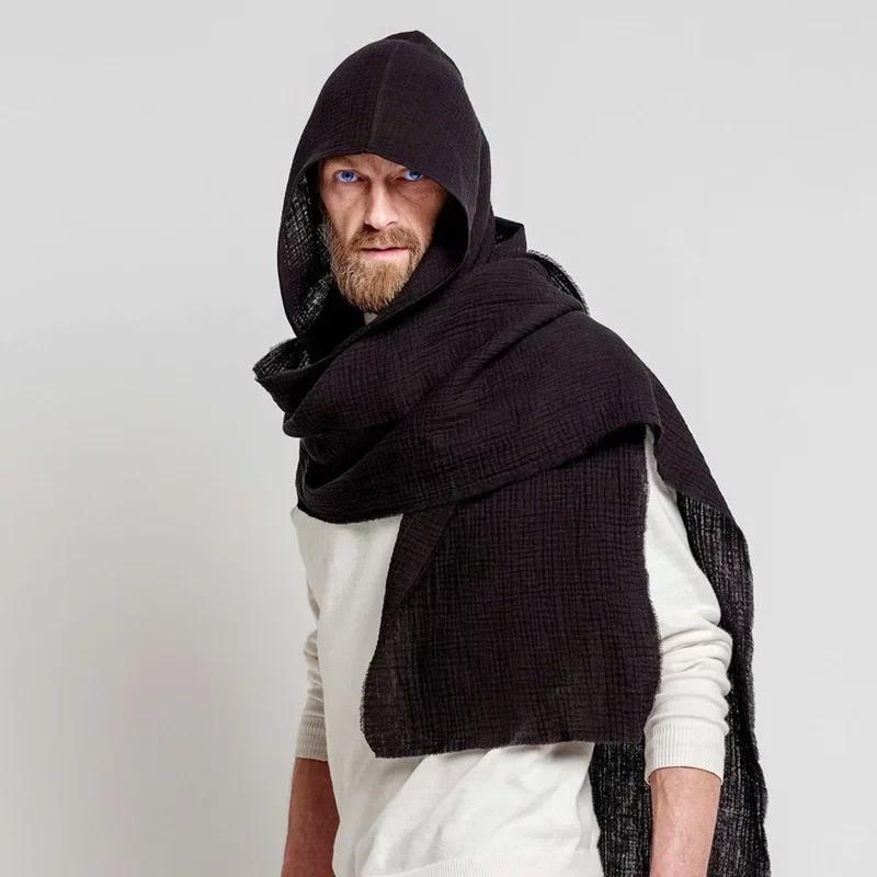 Nouvelle écharpe pour hommes européens et américains avec chapeau rétro