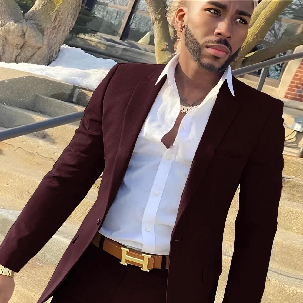 Blazer bleu marine imbibé pour hommes