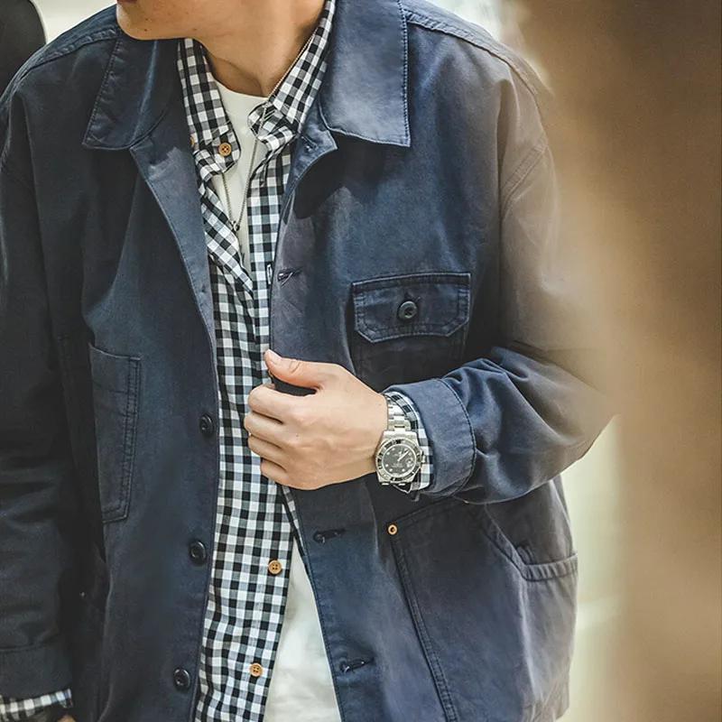 Maden Veste masculine bleu marine style