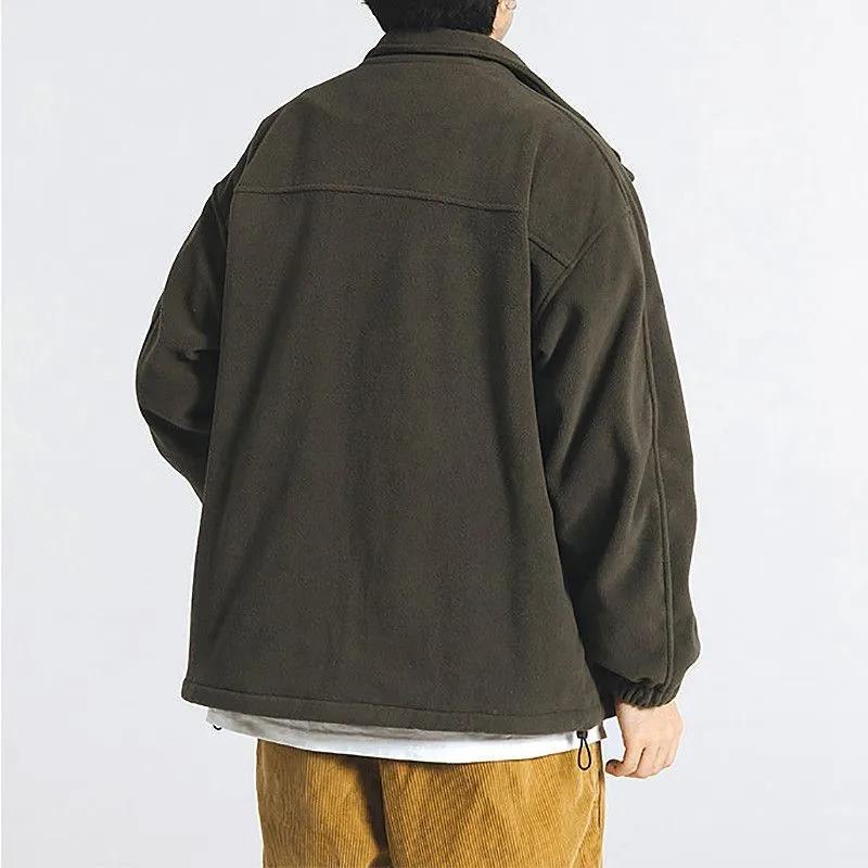 Blouson matelassé en velours polaire pour homme
