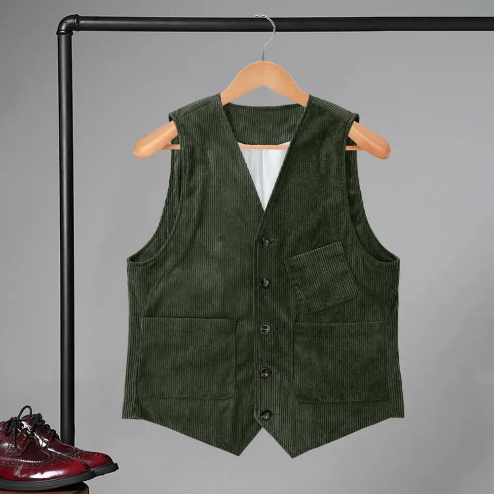 Gilet en velours côtelé pour homme