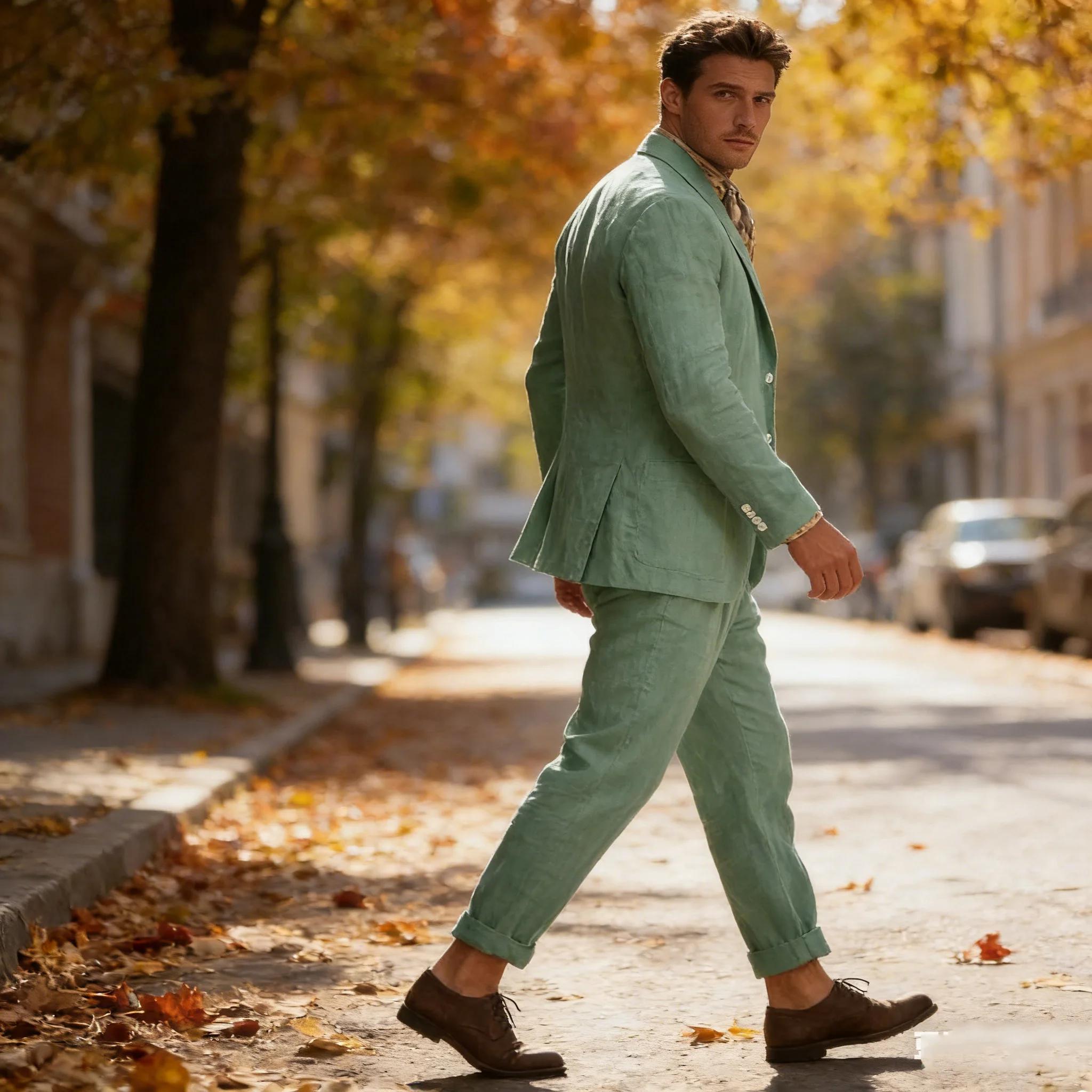 Costume en lin de luxe pour homme