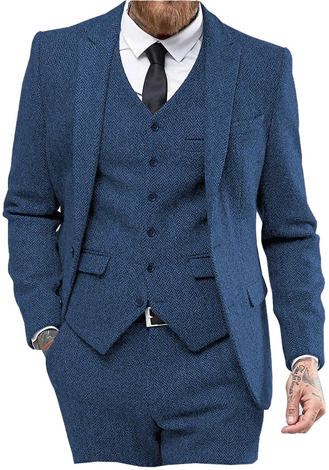 Costume rétro à chevrons pour homme