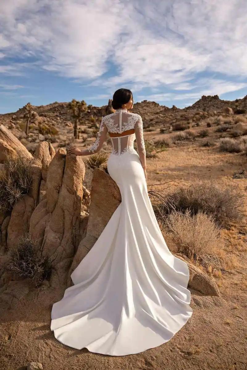Boléro de mariage court à col montant