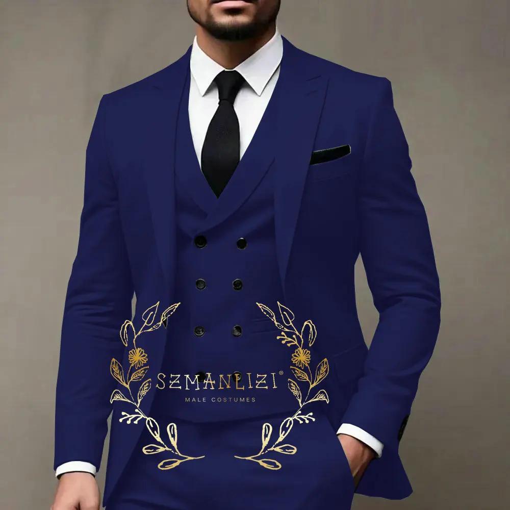 Costumes pour hommes vert clair 3 pièces marié coupe ajustée mariage bal fête smoking événements formels