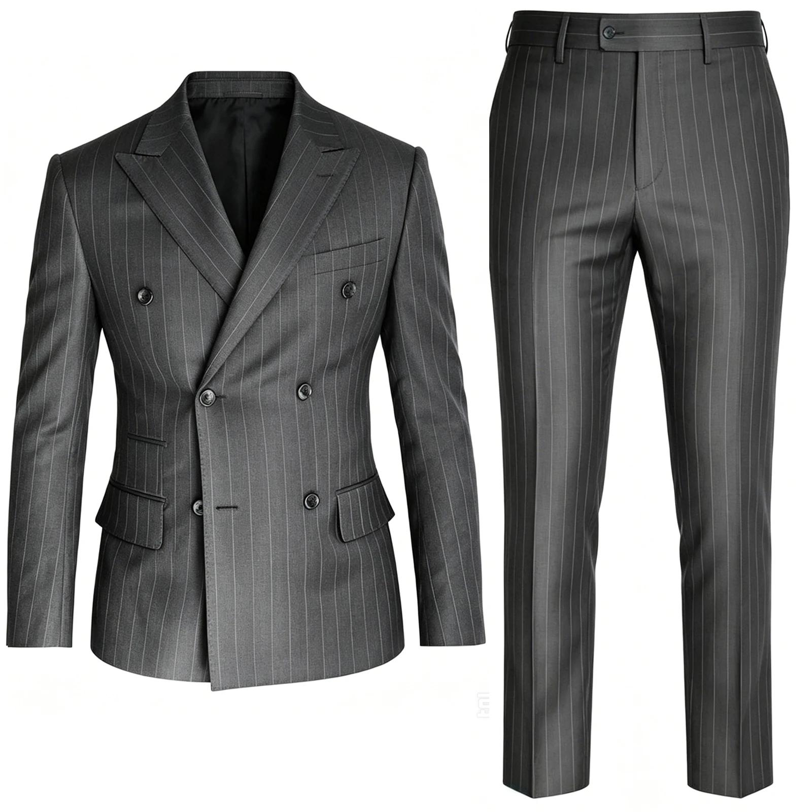 Costumes de créateur rayés pour hommes