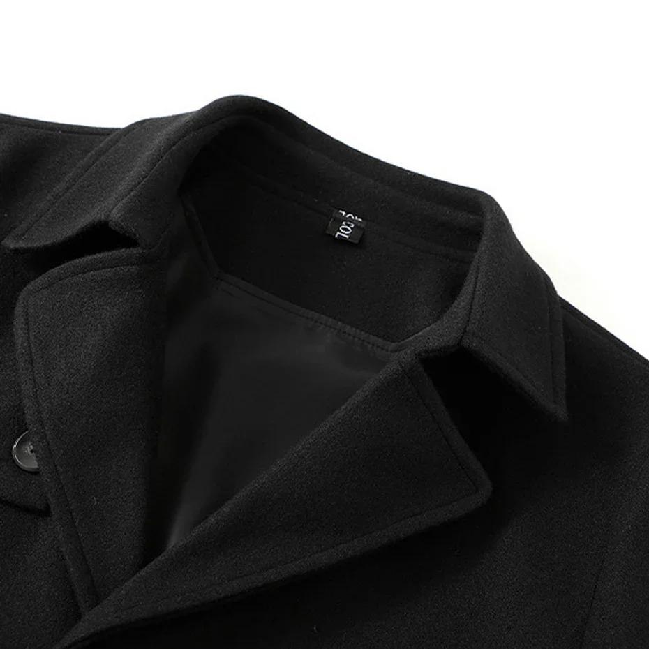 Veste en laine hommes grande taille 12XL couleur unie vestes manteaux