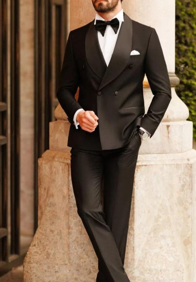 Costumes pour hommes coupe ajustée 3 pièces costume masculin veste gilet avec pantalon smoking de mariage