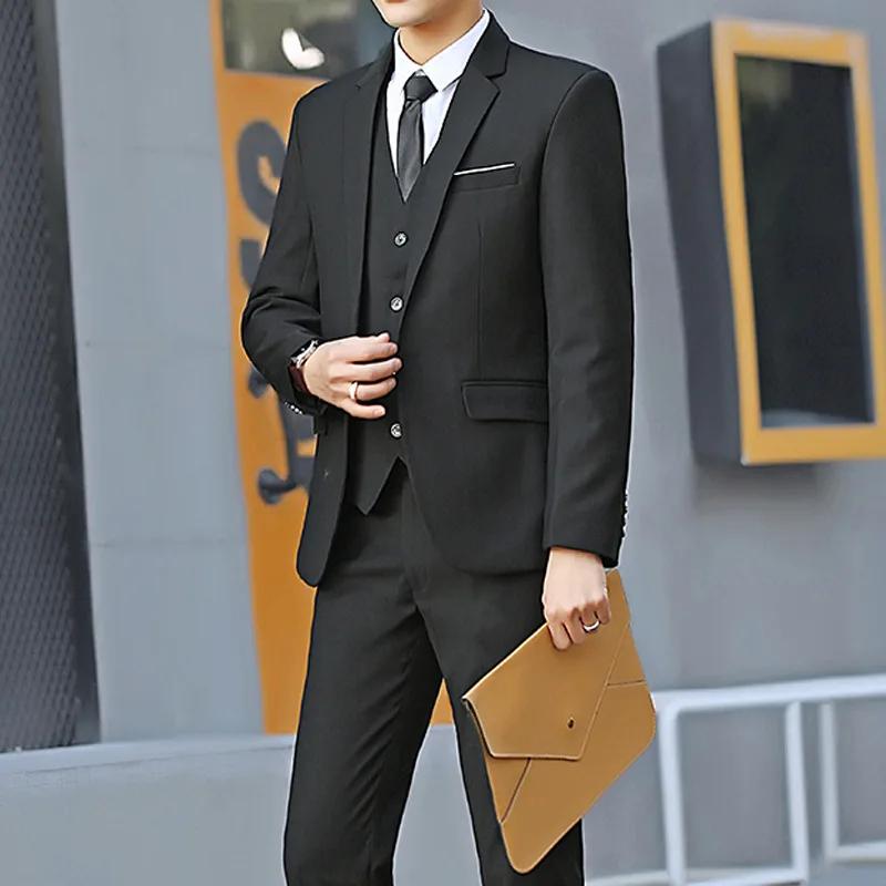 Costume de mariage slim fit trois pièces pour homme