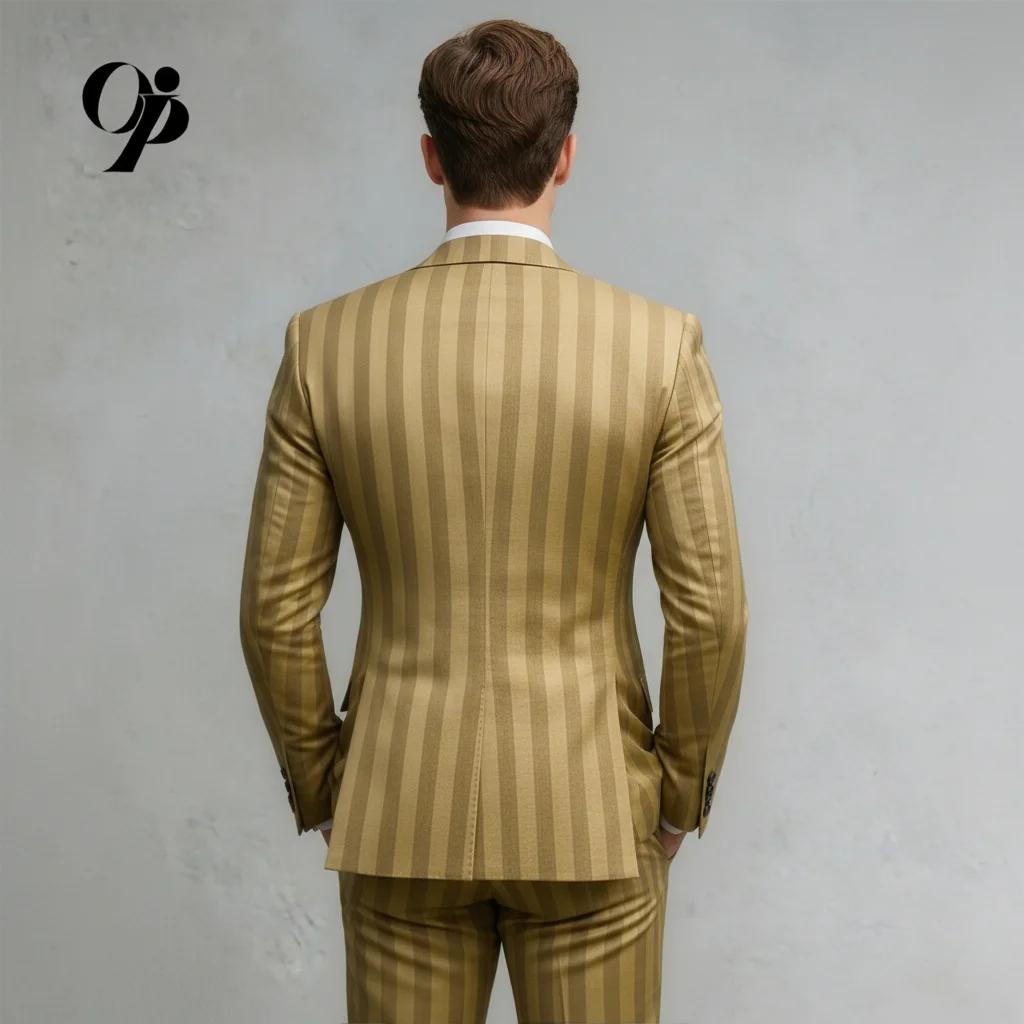 Costume de marié doré pour mariage