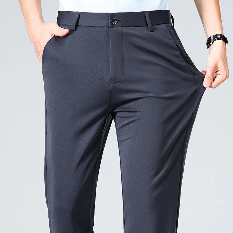 Pantalon de costume droit pour hommes