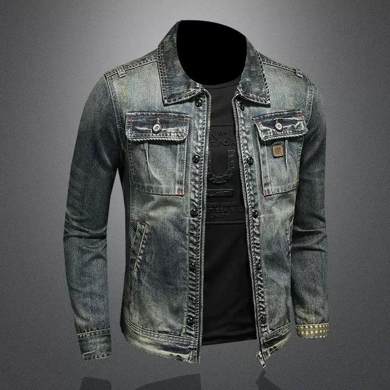 2025 nouvelle veste en jean homme mode Trench Coat tendance