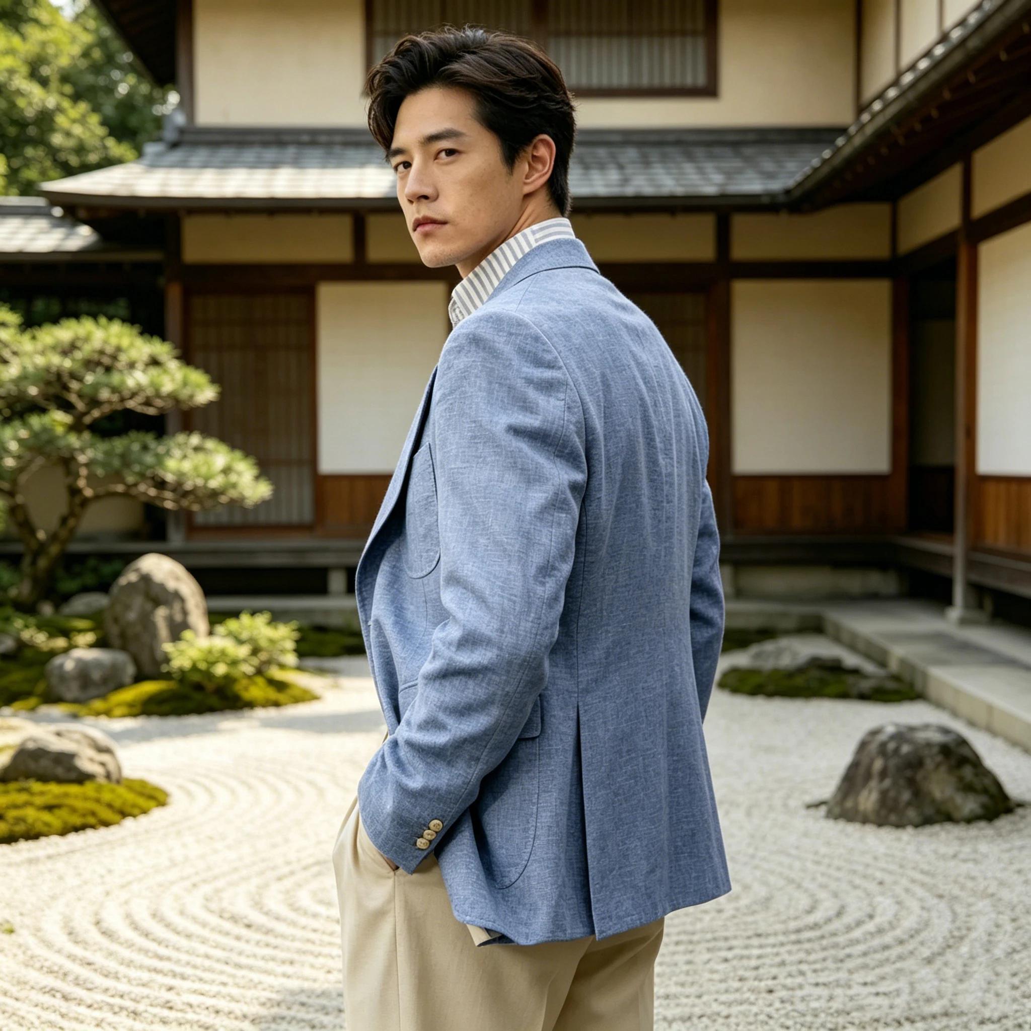 Blazer en lin pour homme