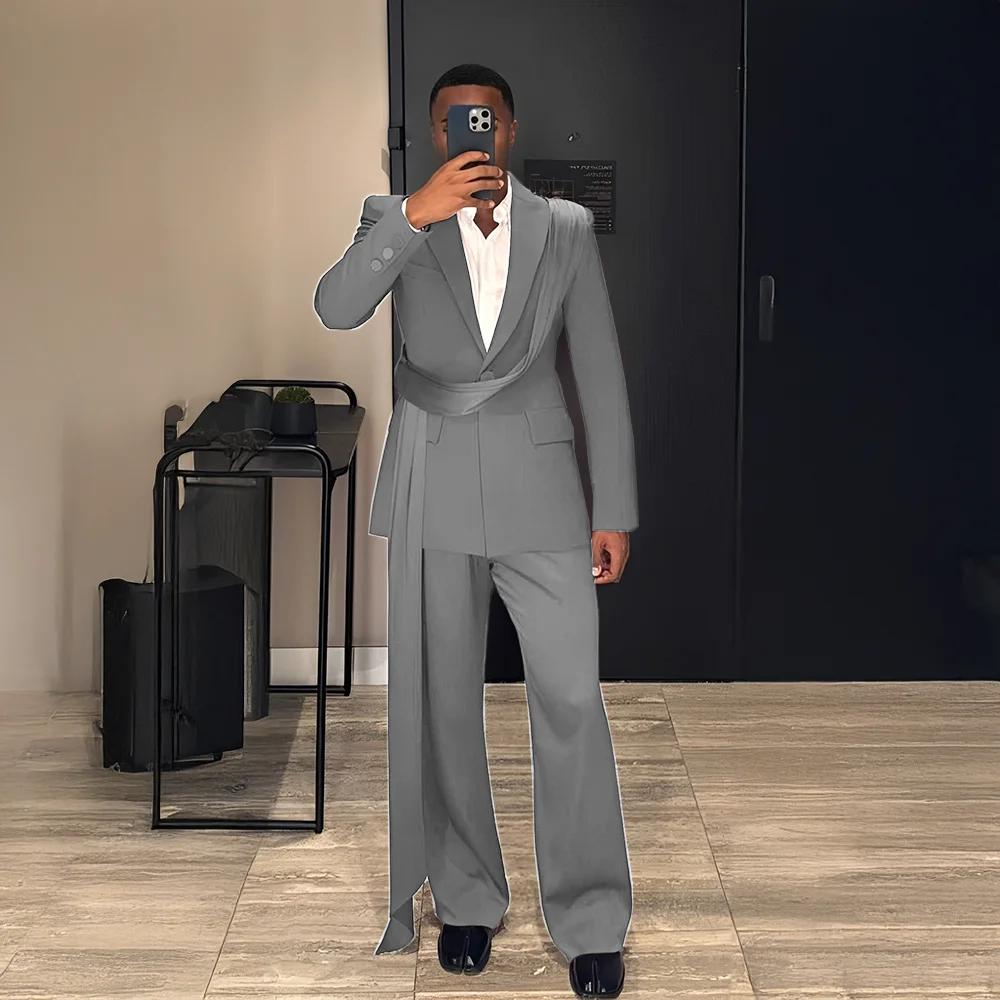 Costume 2 pièces bordeaux pour hommes
