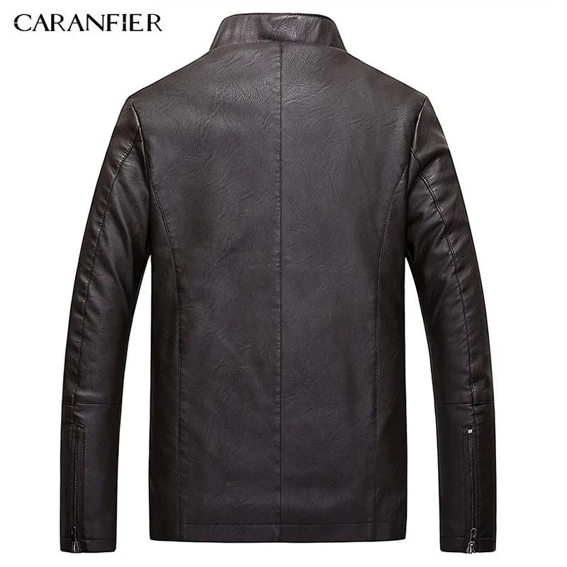 CARANFIER hommes vestes en cuir manteaux d'hiver