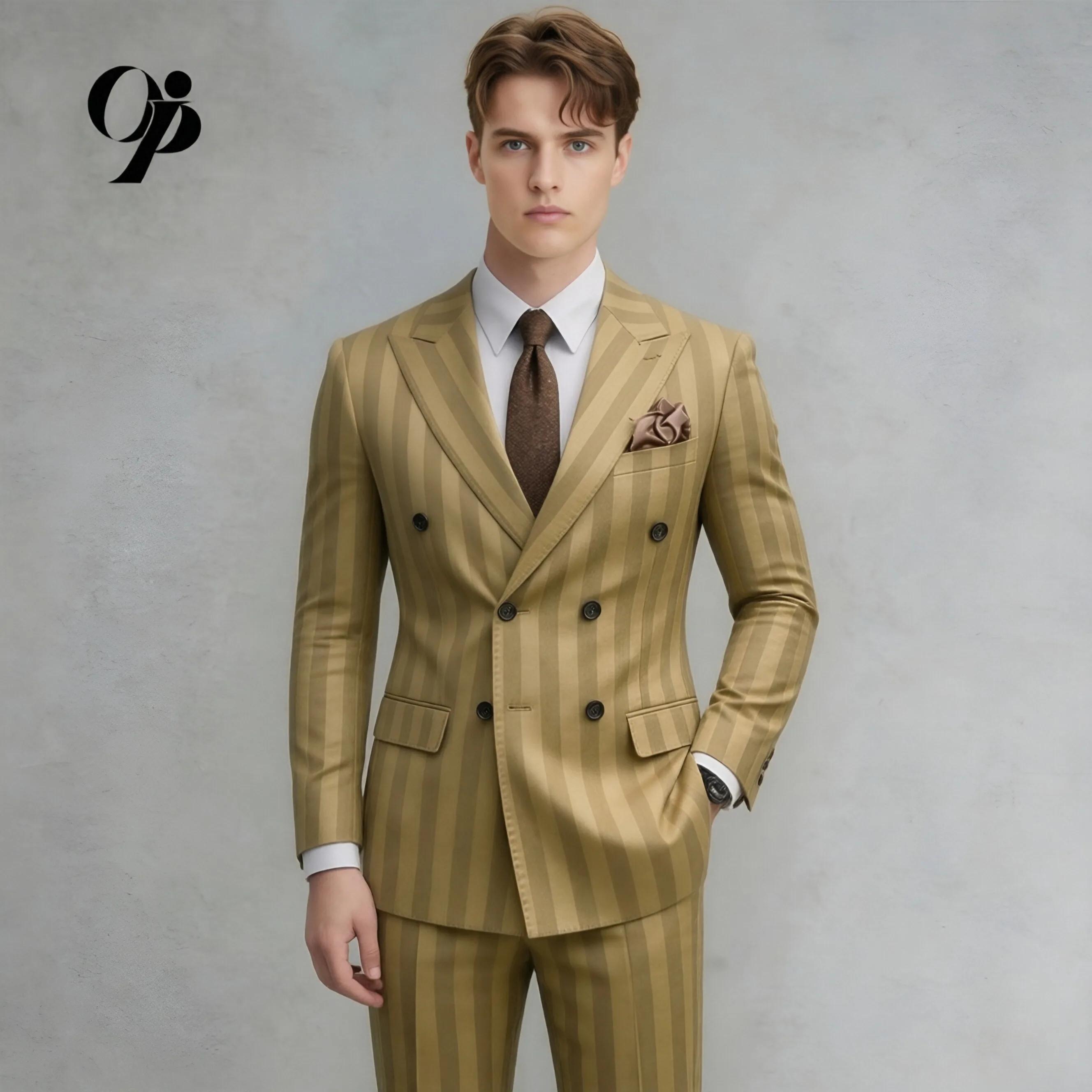 Costume de marié doré pour mariage