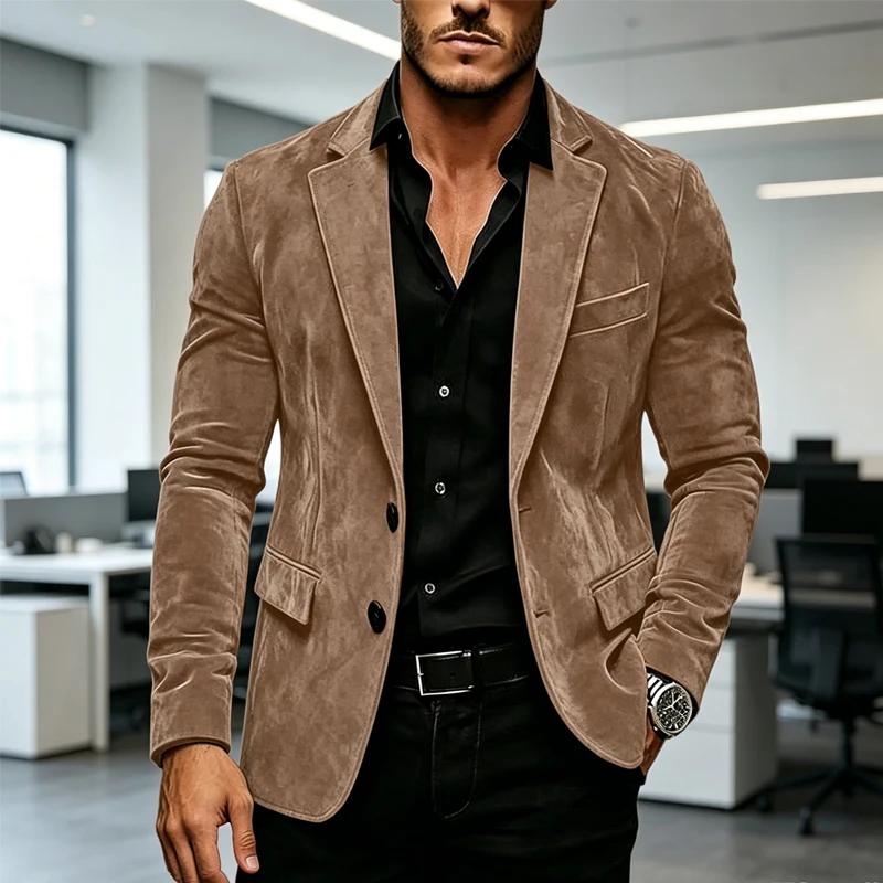 Blazer de luxe pour homme en suède texturé