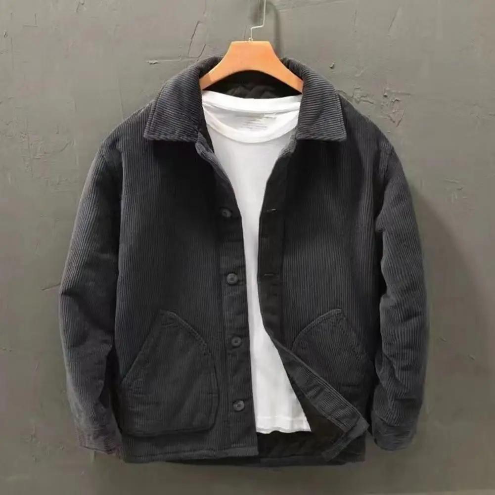 Veste décontractée à col à revers pour hommes