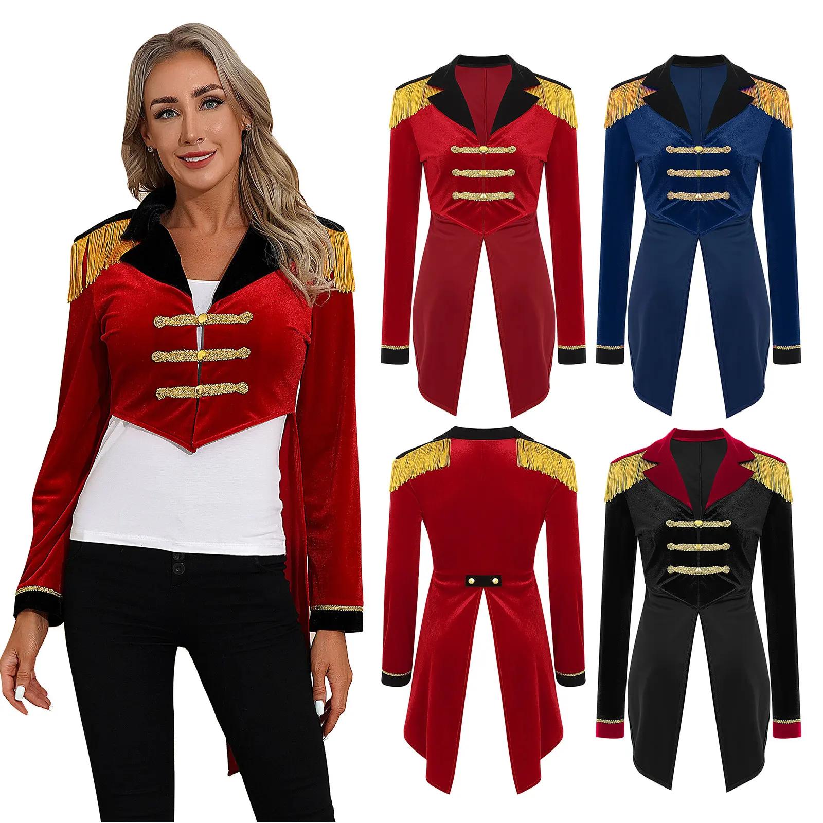 Costume de smoking en velours LYus pour femme
