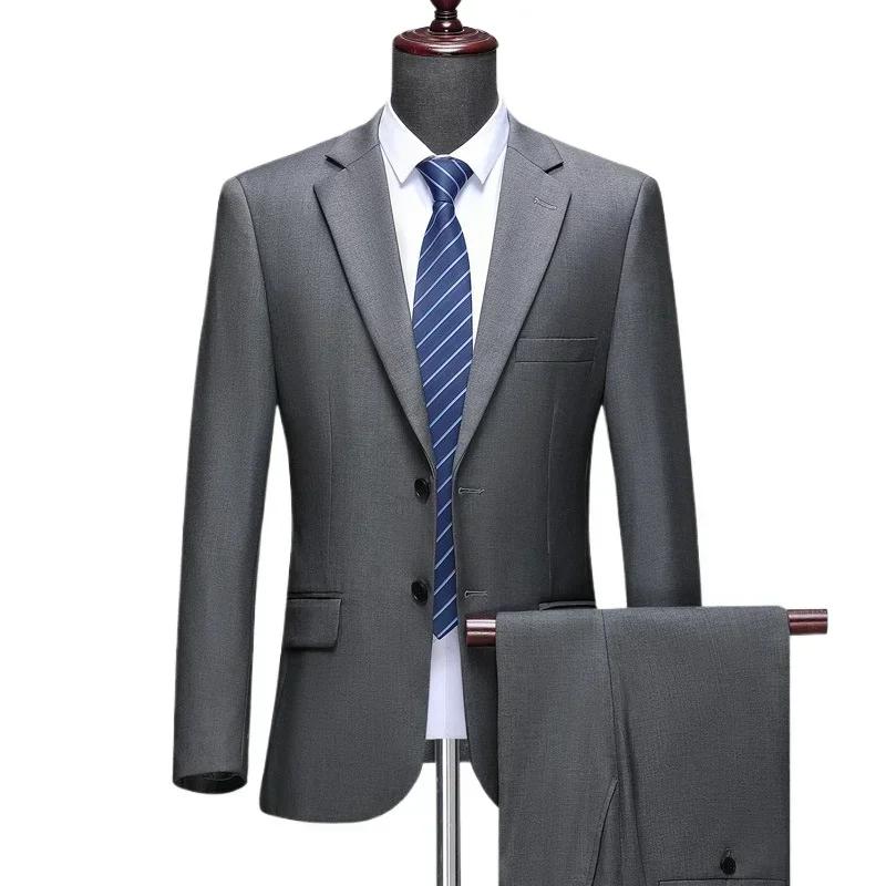S-8XL trempée (Blazer + fj) Chemise décontractée de gentleman pour le travail
