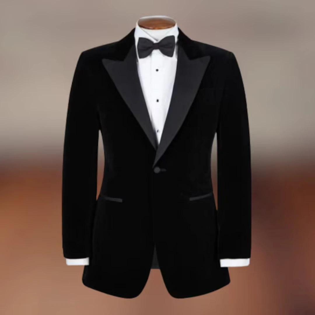 Nouvelle Veste en Velours Noir Tendance pour Homme