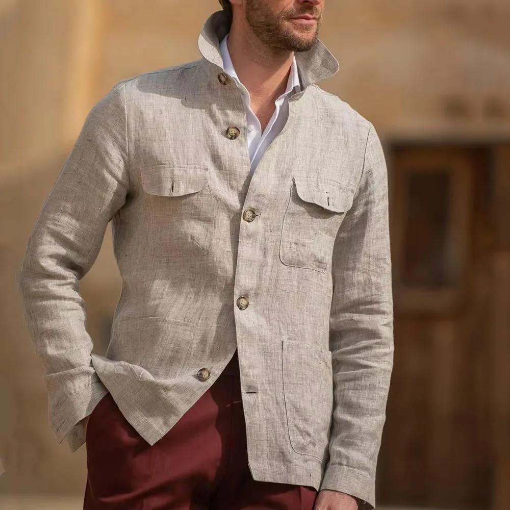 Veste Safari en Lin pour Homme