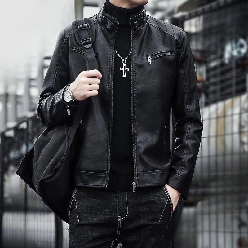 Nouvelle veste en cuir pour homme 2026