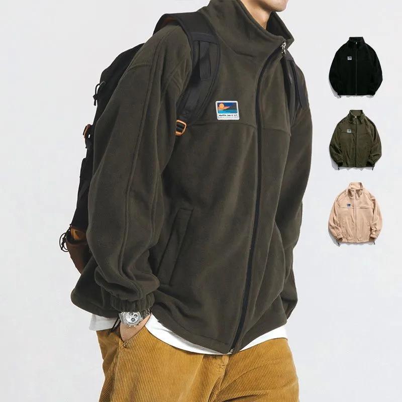 Blouson matelassé en velours polaire pour homme