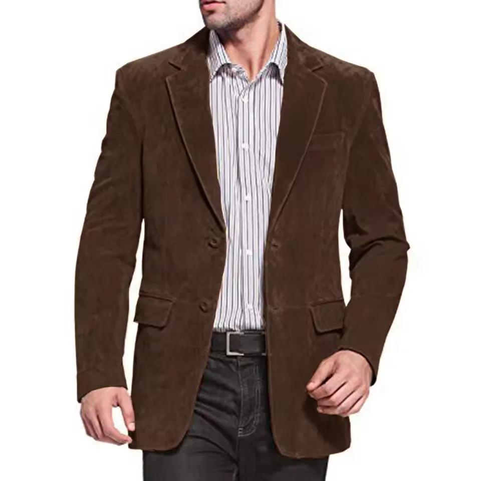 Blazer de luxe en daim pour hommes