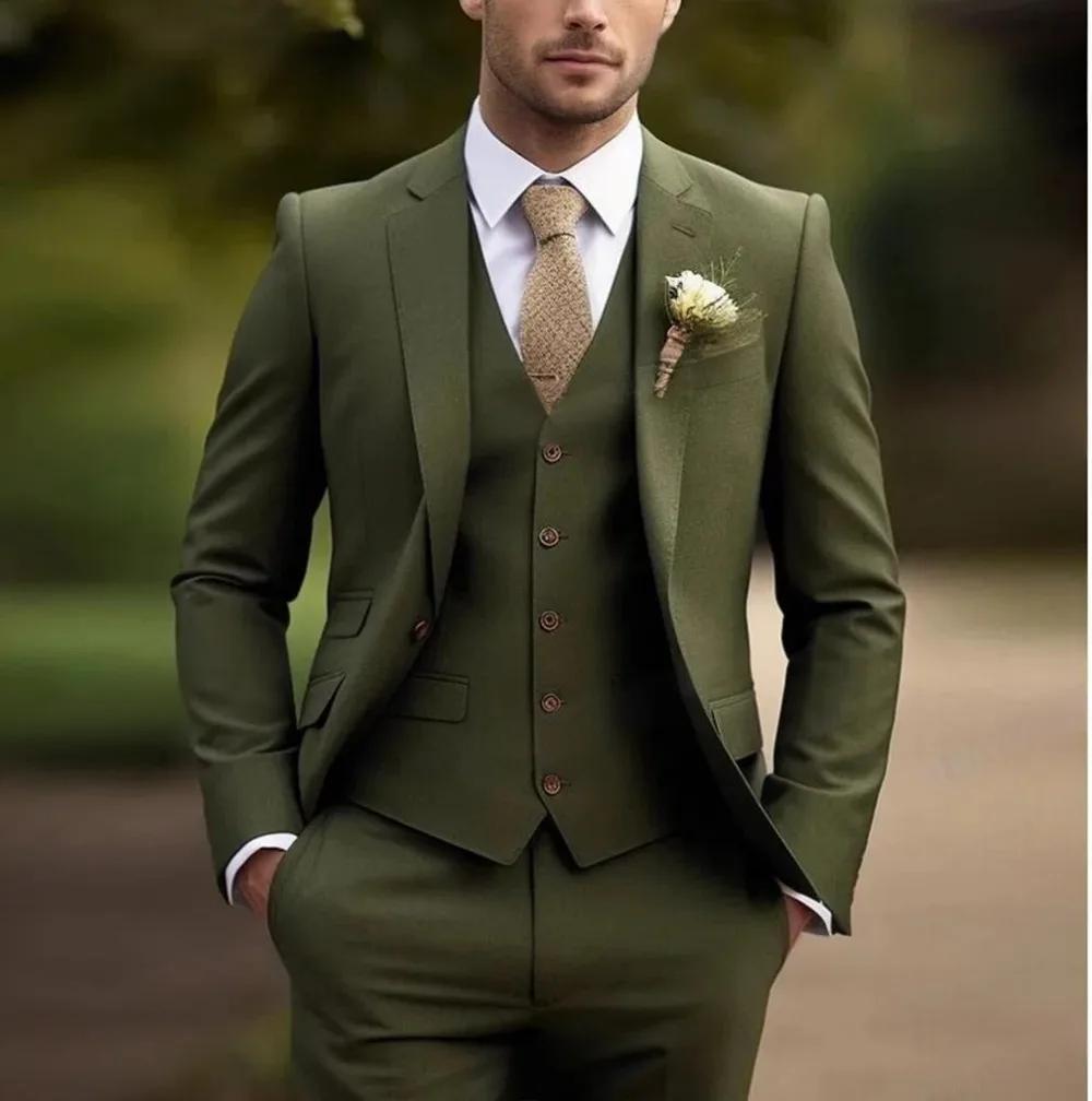 Ensemble de costume trois pièces élégant pour homme : veste