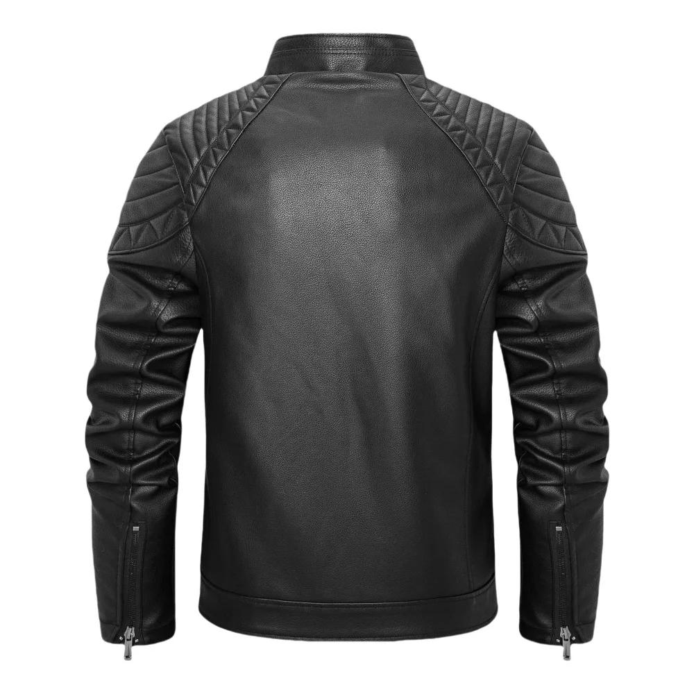 Eur 2025 nouvelle veste en cuir PU pour hommes