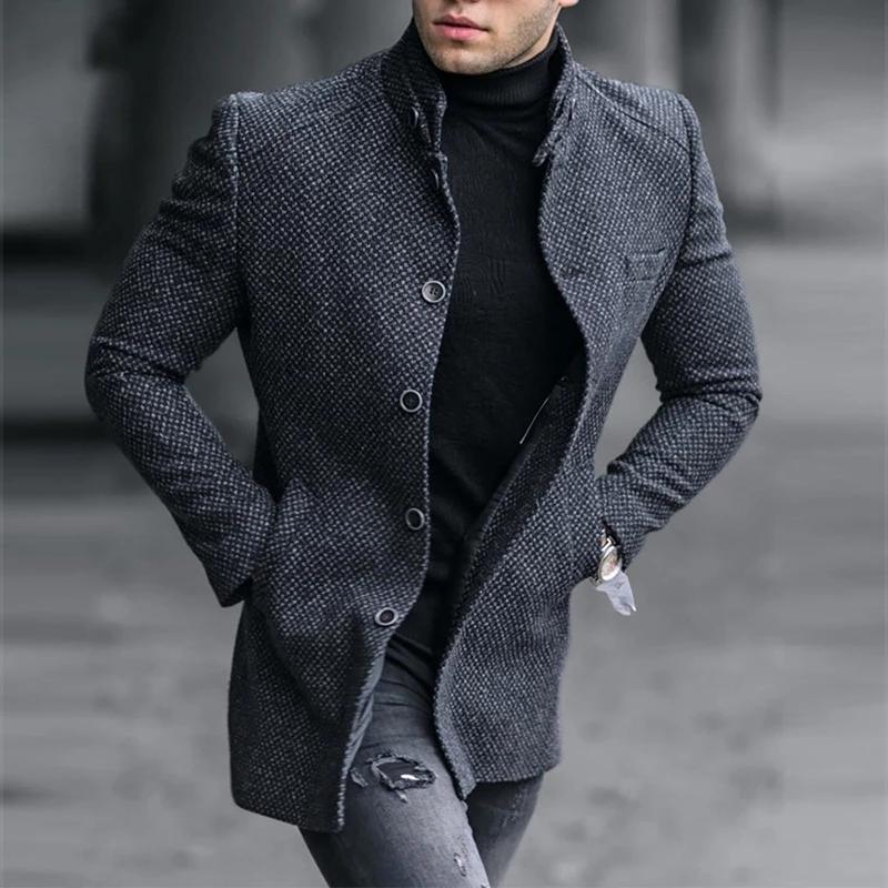 Veste de costume à carreaux de couleur unie pour hommes