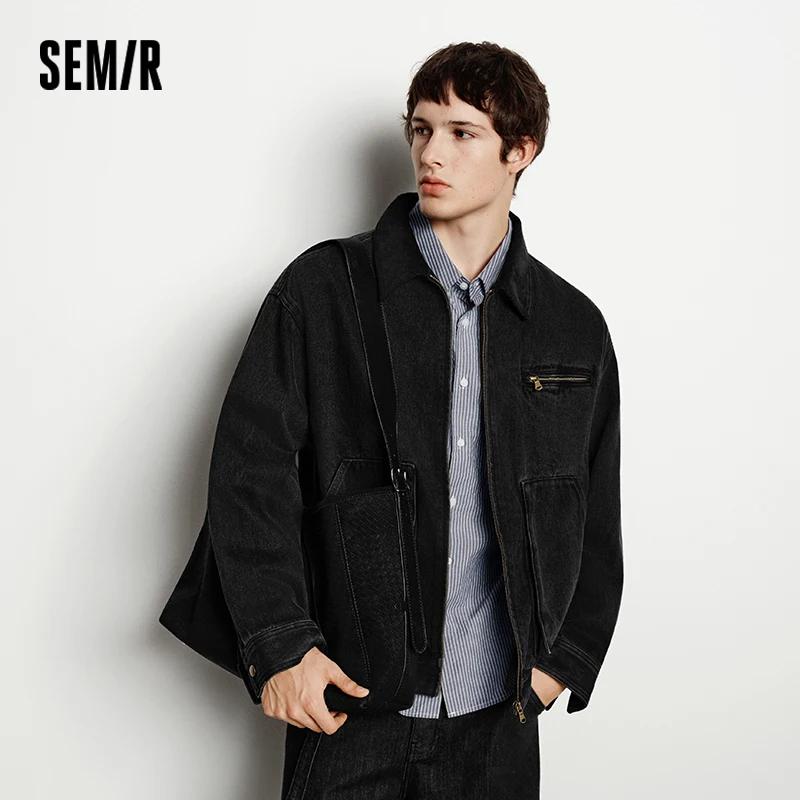 Semir Denim veste hommes Vintage Detroit Style vêtements de travail pur coton décontracté extérieur manteau 2025 automne hiver mode