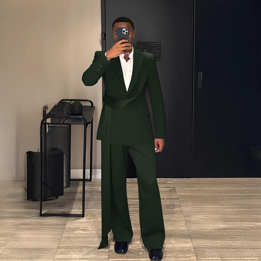 Costume 2 pièces bordeaux pour hommes