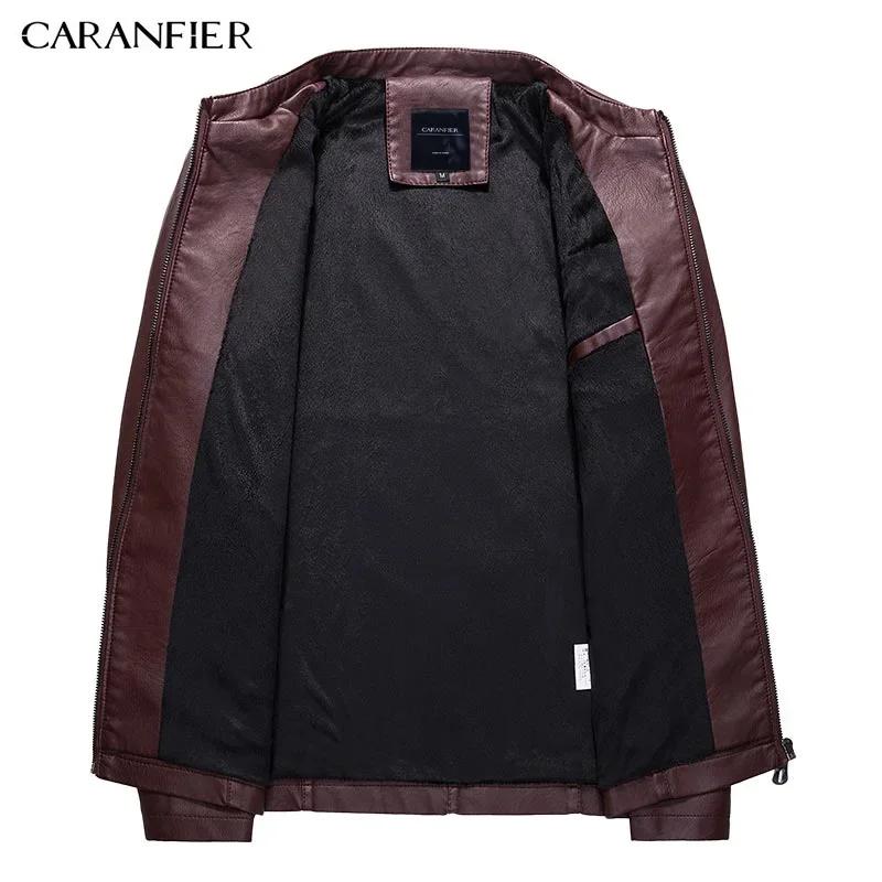 CARANFIER hommes vestes en cuir manteaux d'hiver