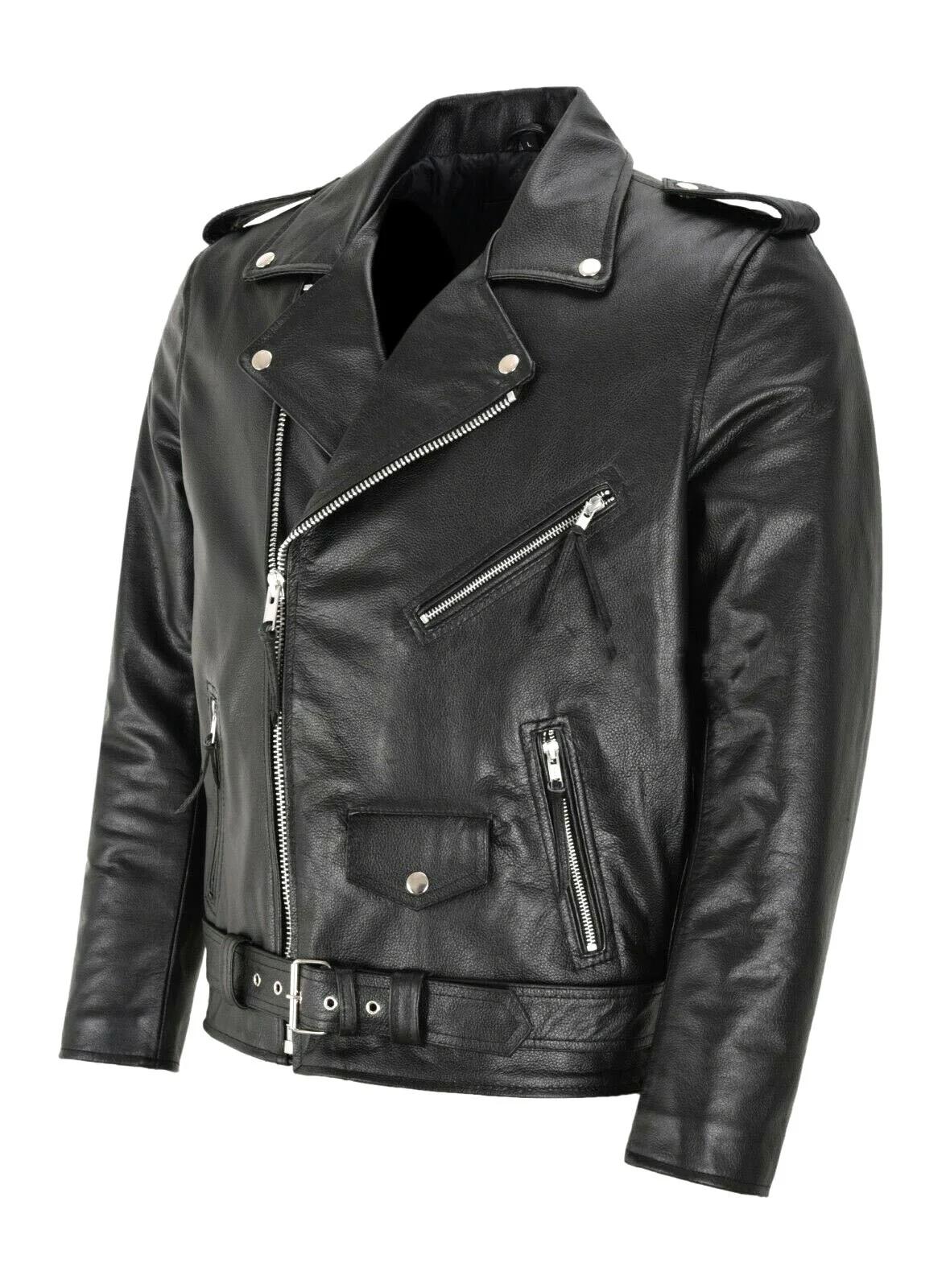 Veste en cuir PU pour hommes