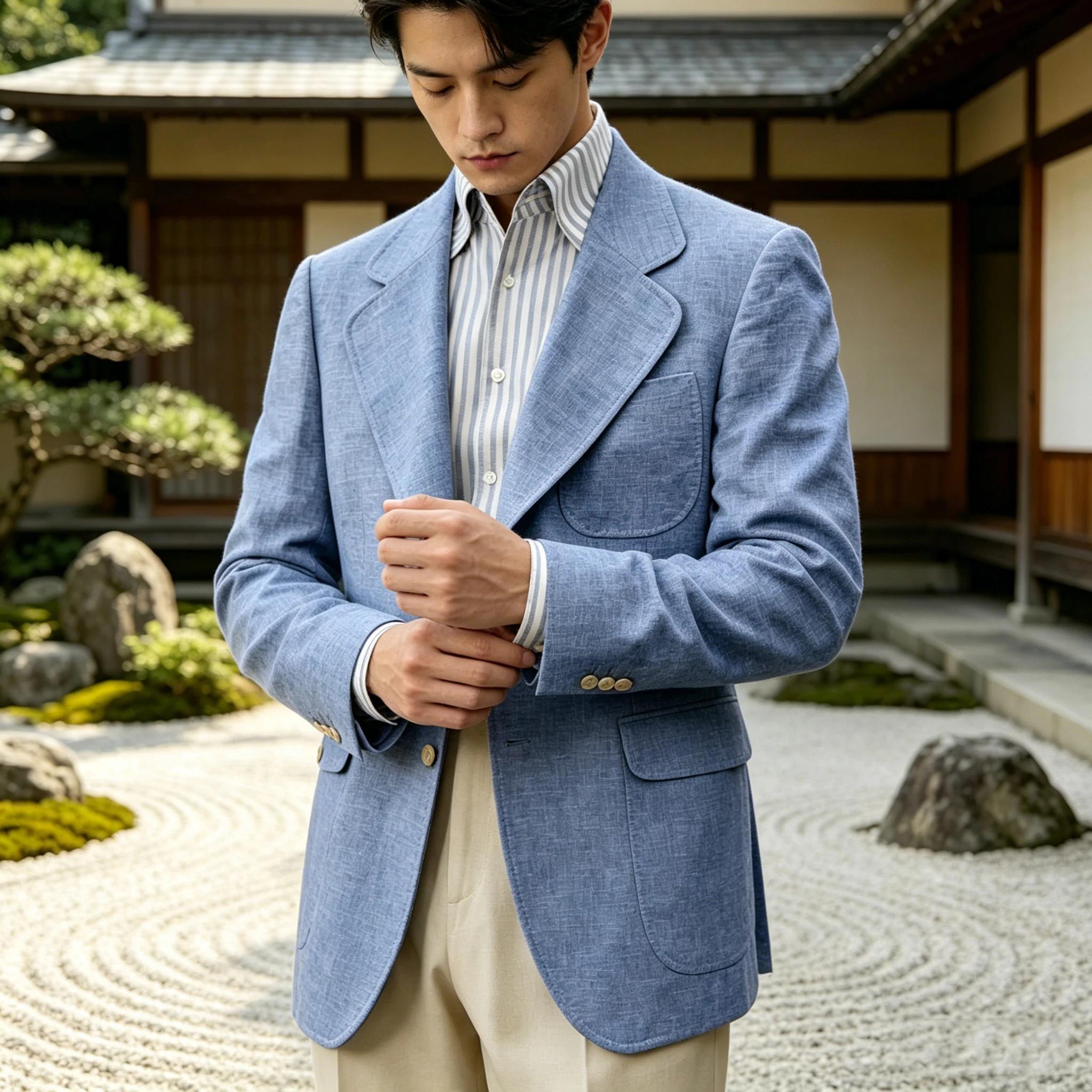 Blazer en lin pour homme