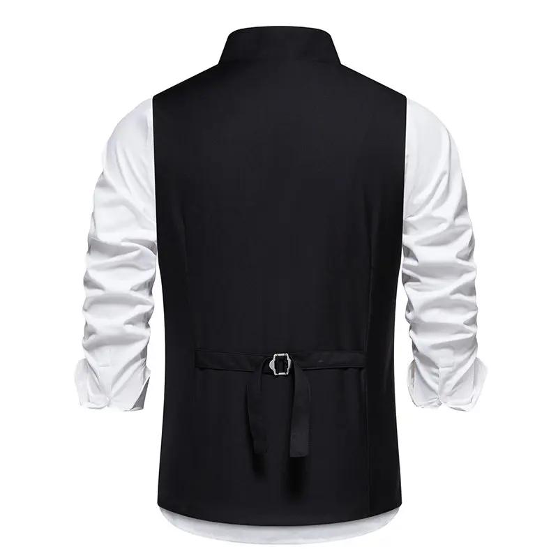 Nouveaux hommes costume gilets mode intelligent décontracté robe formelle gilet pour mariage