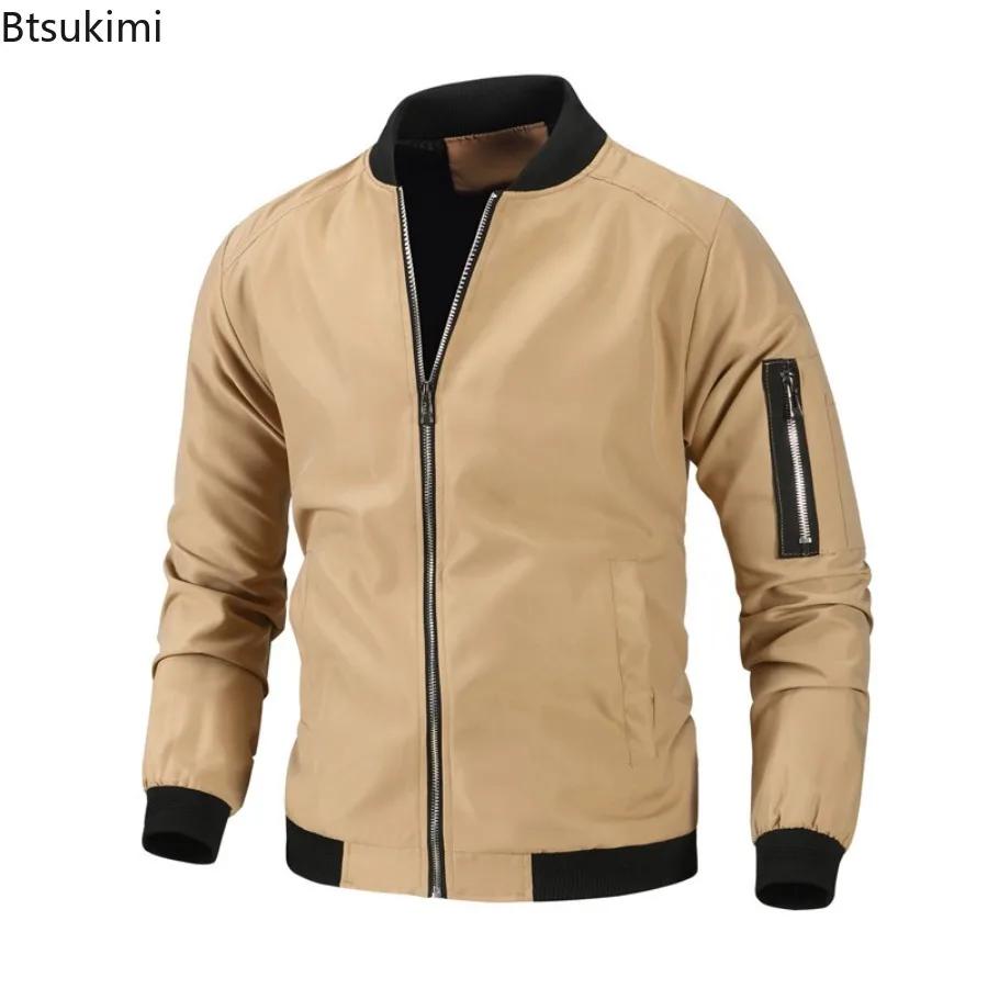 2026 hommes vestes décontractée manteaux classique col montant manteau mince solide coupe-vent veste Blazer