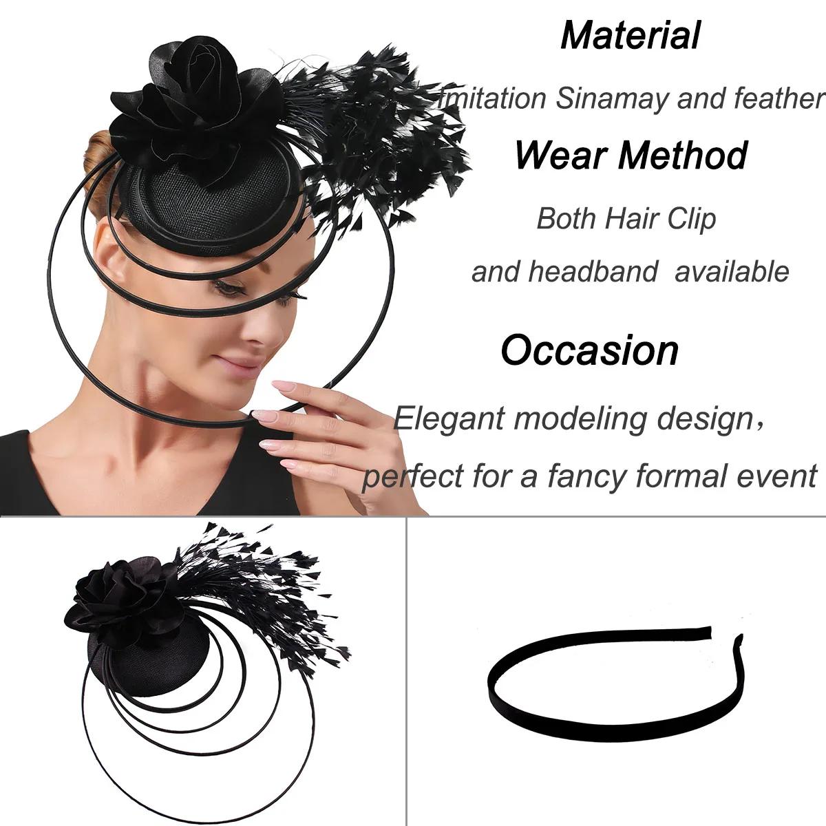 Nouveau Beige course Occasion Fascinator chapeaux nœud papillon mariée mariage église