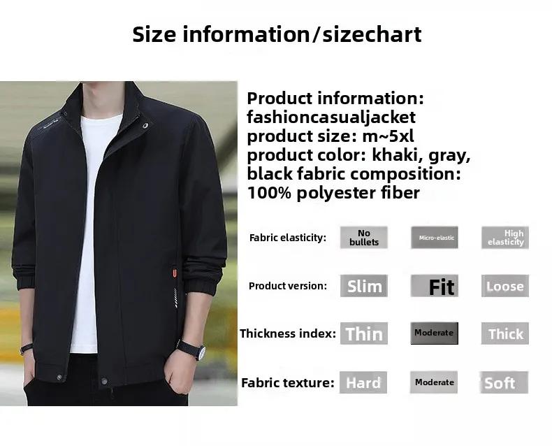 Veste thermique d'automne décontractée à col montant de haute qualité pour homme
