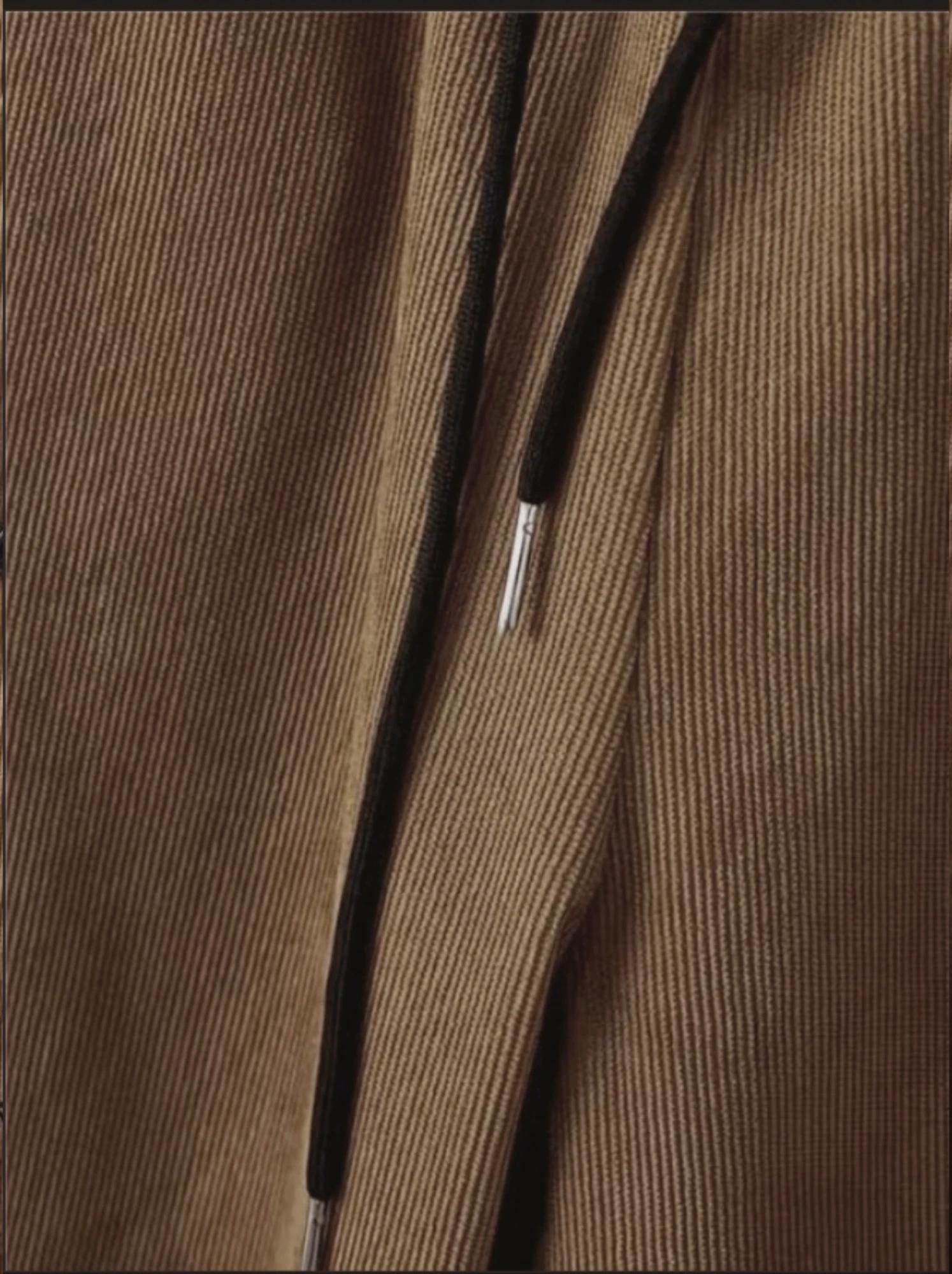 Costume en velours côtelé monochrome pour homme