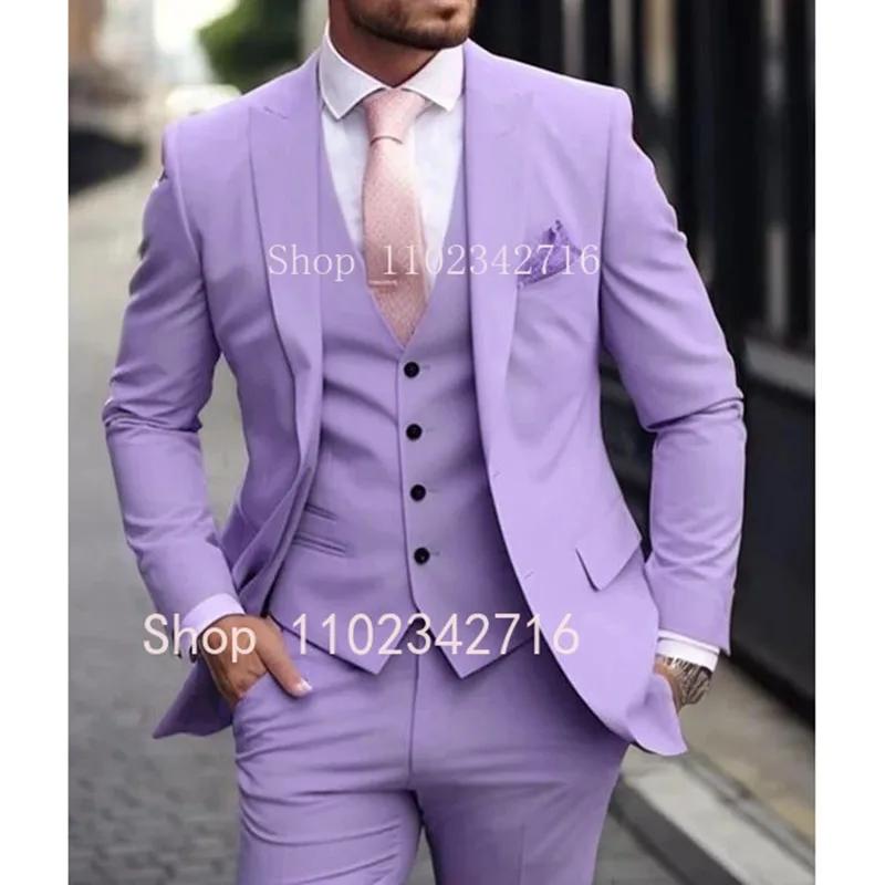 Costume de luxe rose pour hommes