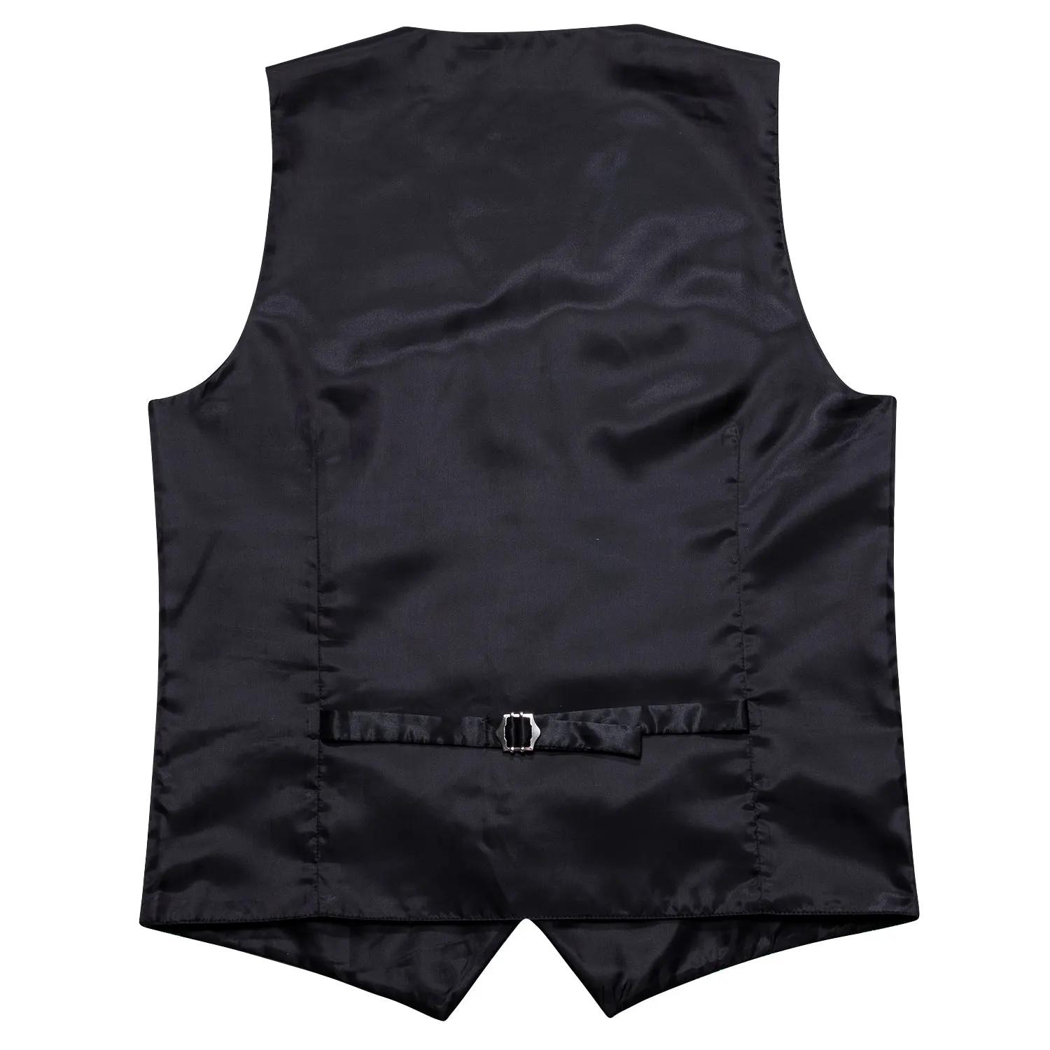 Hi-Tie Designer Viscose Hommes Costume Gilet Jacquard Rayé