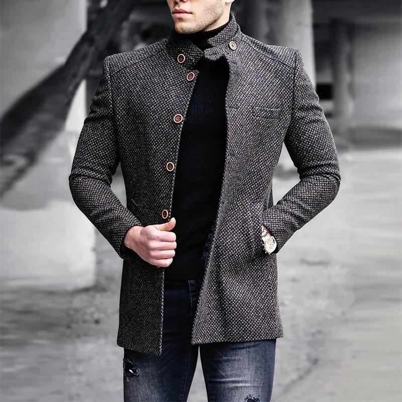 Veste de costume à carreaux de couleur unie pour hommes