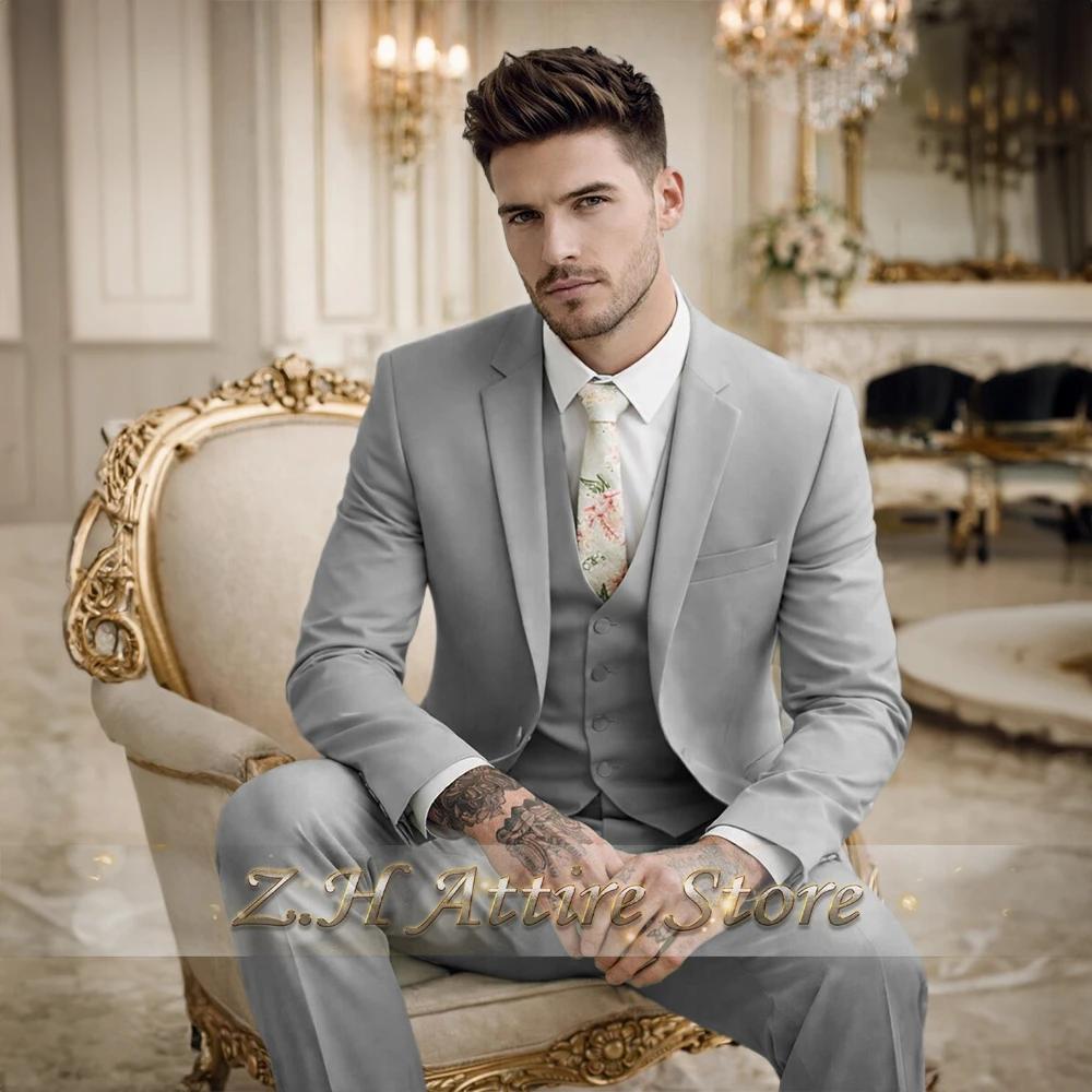 Costume 3 pièces vert sauge pour homme – Veste