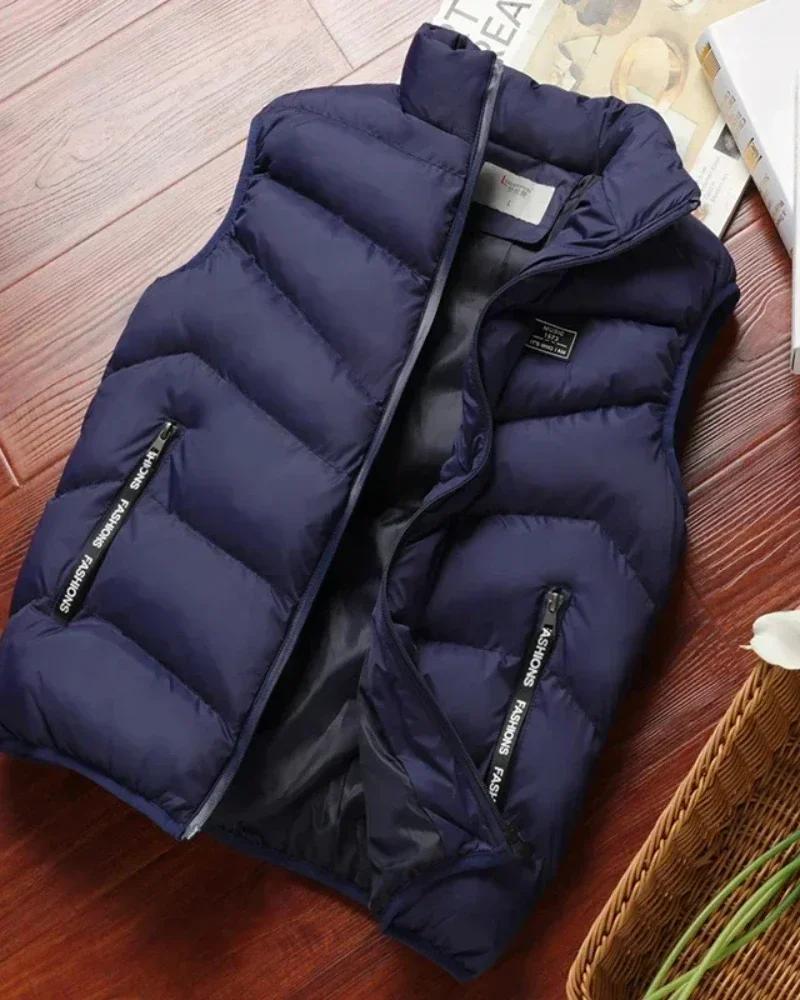 Gilet en duvet monochrome pour hommes