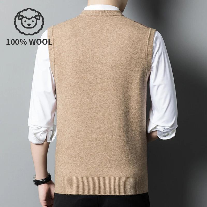 Glaçure col en V 100% laine pour homme